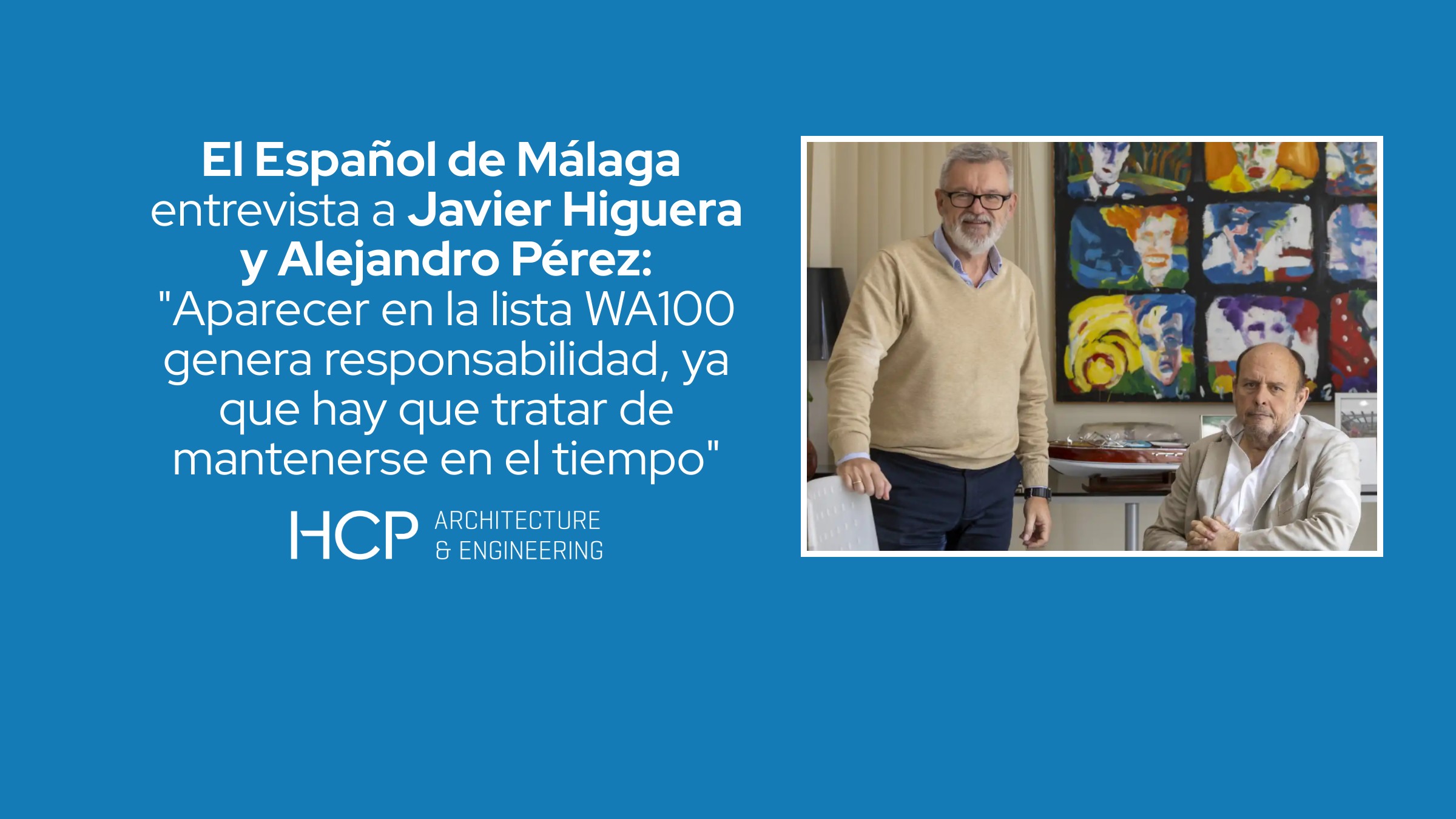 Javier Higuera y Alejandro Pérez, socios de HCP, en su sede en Málaga